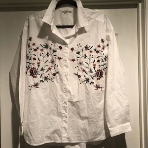 Beachlunchlounge embroidered button down shirt!